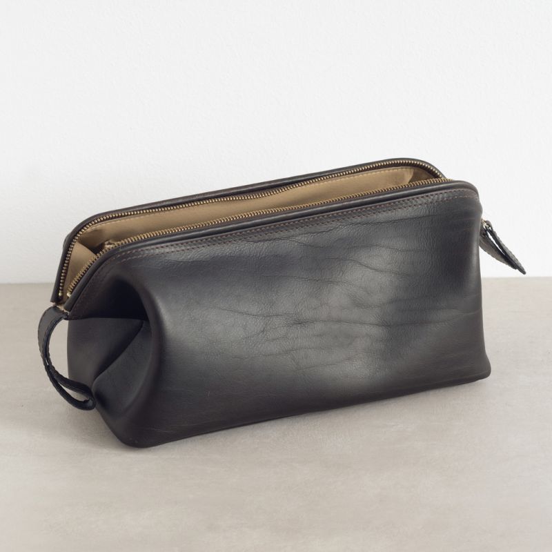 Hammann Riesen-Kulturtasche aus Stierleder Dunkelbraun - 2