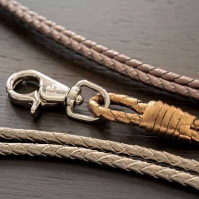 Schlüsselband Metallic-Leder - 3