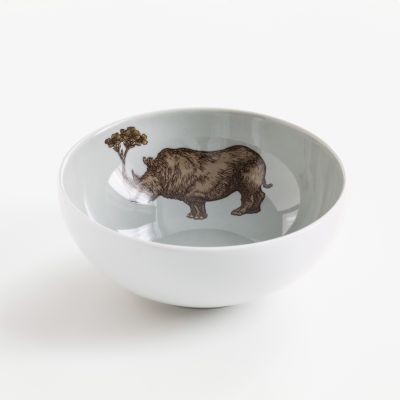 Somerset Müslischale Nashorn auf grauem Grund