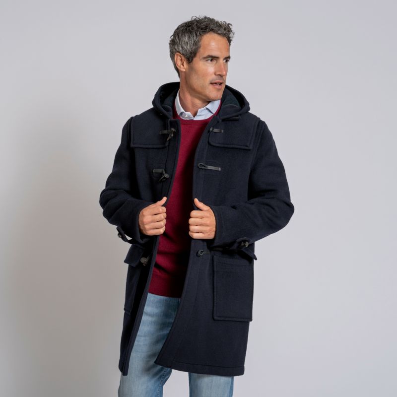 Gloverall Dufflecoat Herren Navy / Blackwatch Tartan M