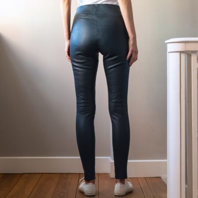 Depeche Lederhose Stretchleder Blau Gr. 36 - 3