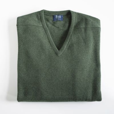 Lambswool-Pullover mit V-Ausschnitt Rosemary Gr. 54