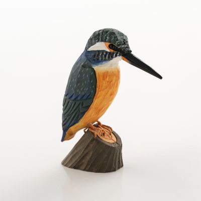 Handgeschnitzter Dekovogel Eisvogel