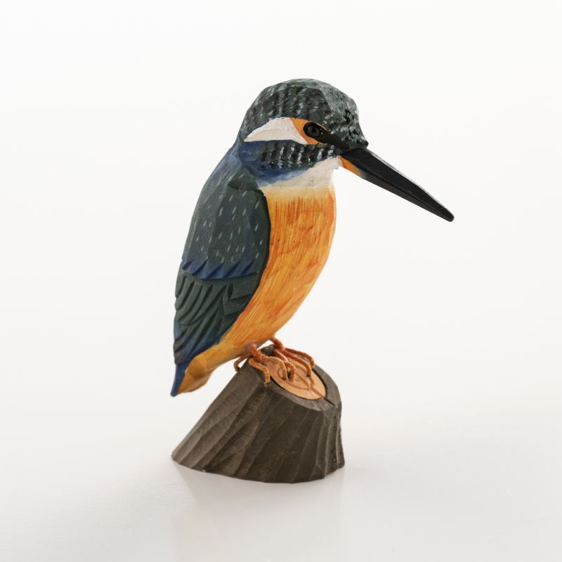 Handgeschnitzter Dekovogel Eisvogel