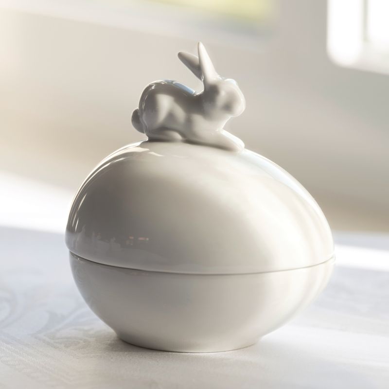 Lindner Porzellan Dose Ei und Hase - 3