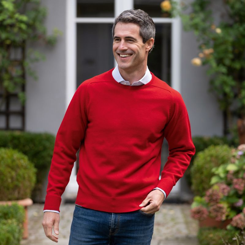 Lambswool-Pullover mit Rundhalsausschnitt Chianti Gr. 50 - 2