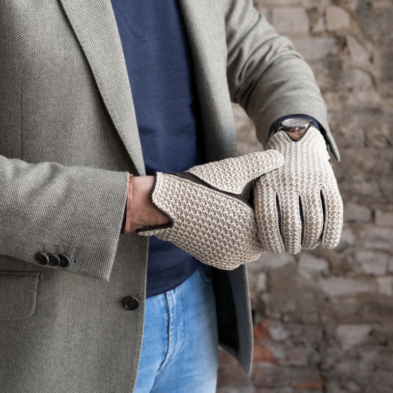 Sommerhandschuhe aus Rentierwildleder für Herren - 2
