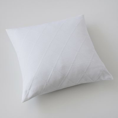 Kissenbezug Rauten 50 x 50 cm Weiß