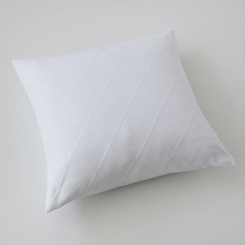 Kissenbezug Rauten 50 x 50 cm Weiß