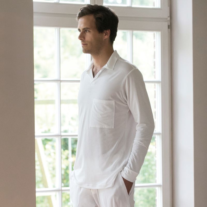 Sunday in Bed X Torquato Pyjamashirt Morris Weiß XL