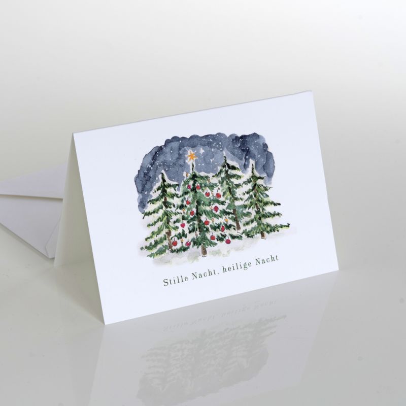 Weihnachtskarte: Stille Nacht