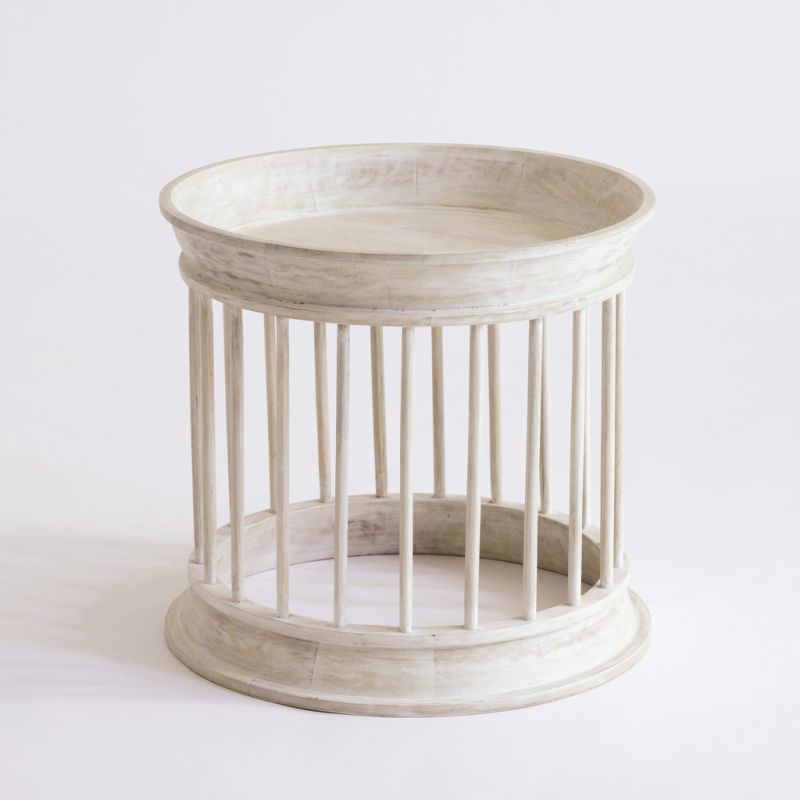Beistelltisch Cage Mango geweißt