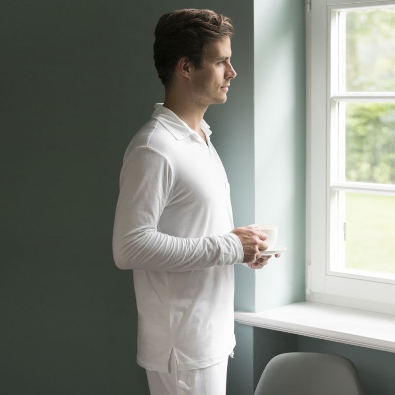 Sunday in Bed X Torquato Pyjamashirt Morris Weiß XL - 2