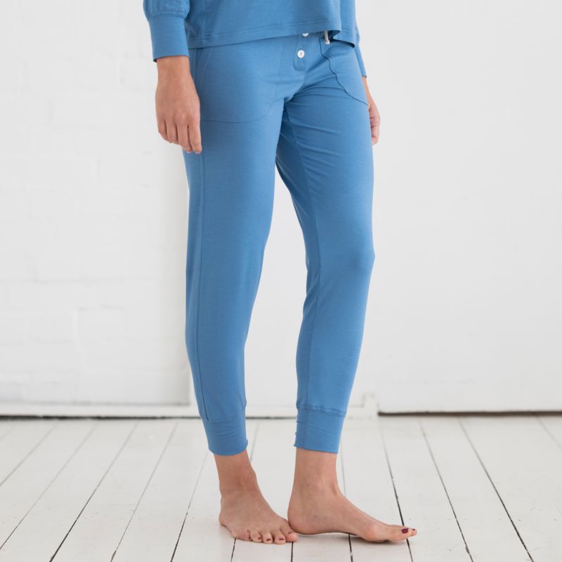 Sunday in Bed X Torquato Pyjamahose Chris Blau L - 4