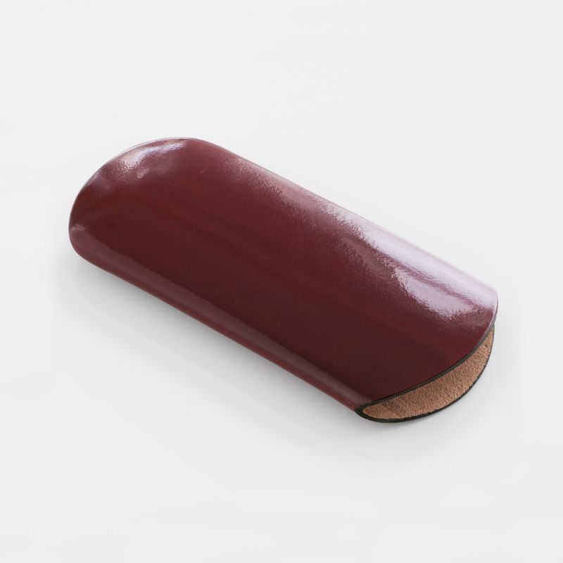 CAF Brillenetui Leder Rot klein