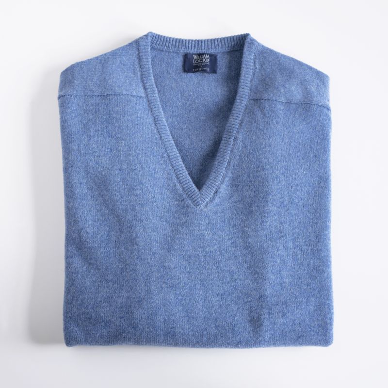 Lambswool-Pullover mit V-Ausschnitt Clyde Gr. 52