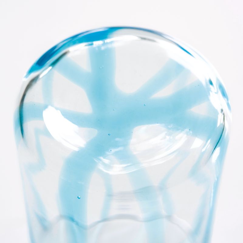 Zafferano Trinkglas Streifen Aquamarin 6er-Set - 2