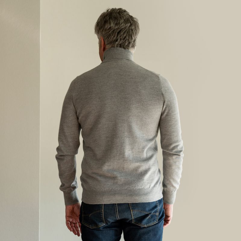 Gran Sasso Rollkragenpullover Grau Gr. 48 - 2