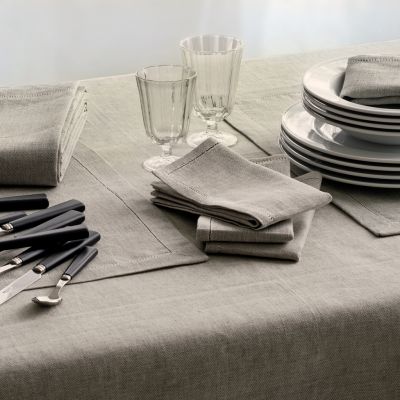 Busatti Tischdecke 170 x 320 cm Taupe