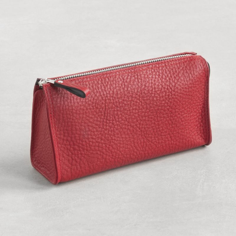 Hammann Kosmetiktasche Kalbsleder Rot