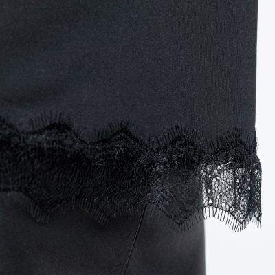 Rosemunde Trägertop mit Spitze Schwarz L - 5