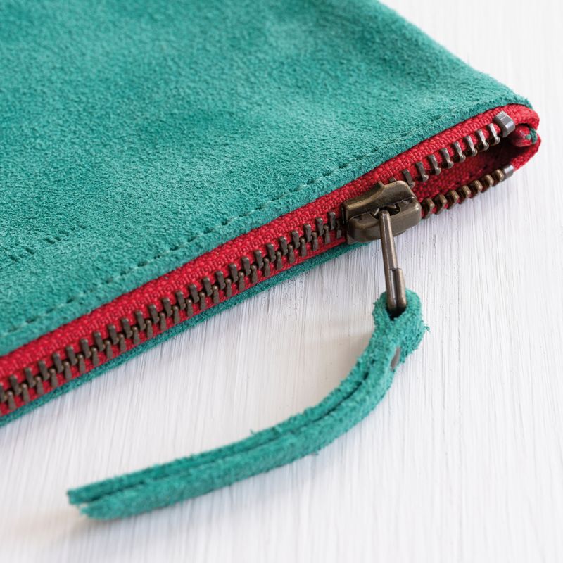Leder-Pouch Klein Grün - 2