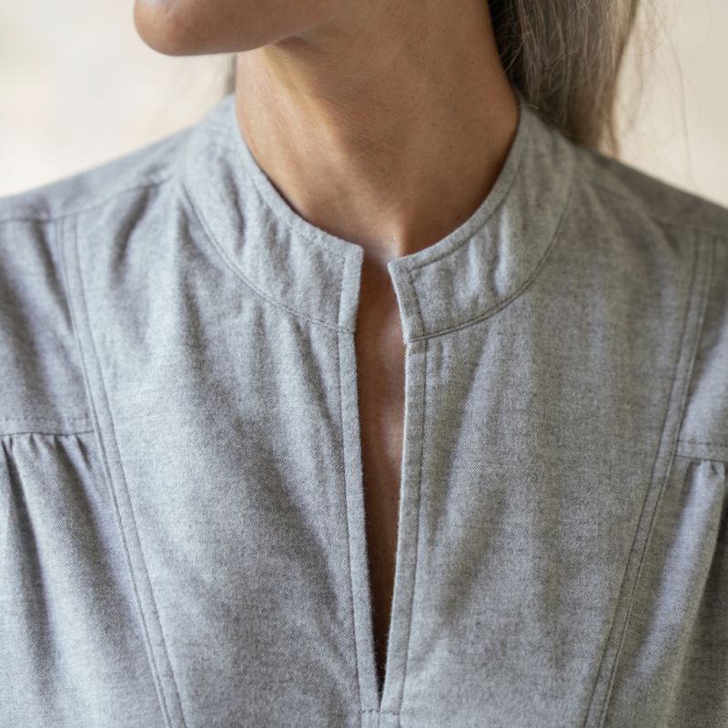 Sunday in Bed X Torquato Nachthemd Hailey Flanell Grau - 4