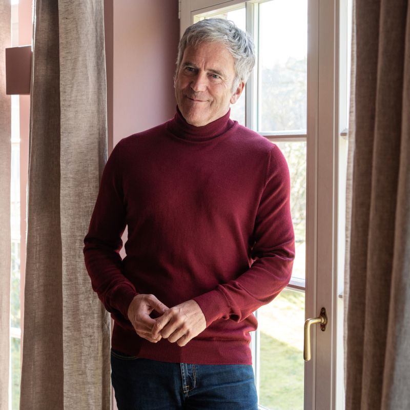 Gran Sasso Rollkragenpullover Burgund Gr. 48 - 2