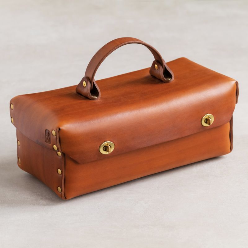 Werkzeug- und Schuhputztasche aus Leder - 3
