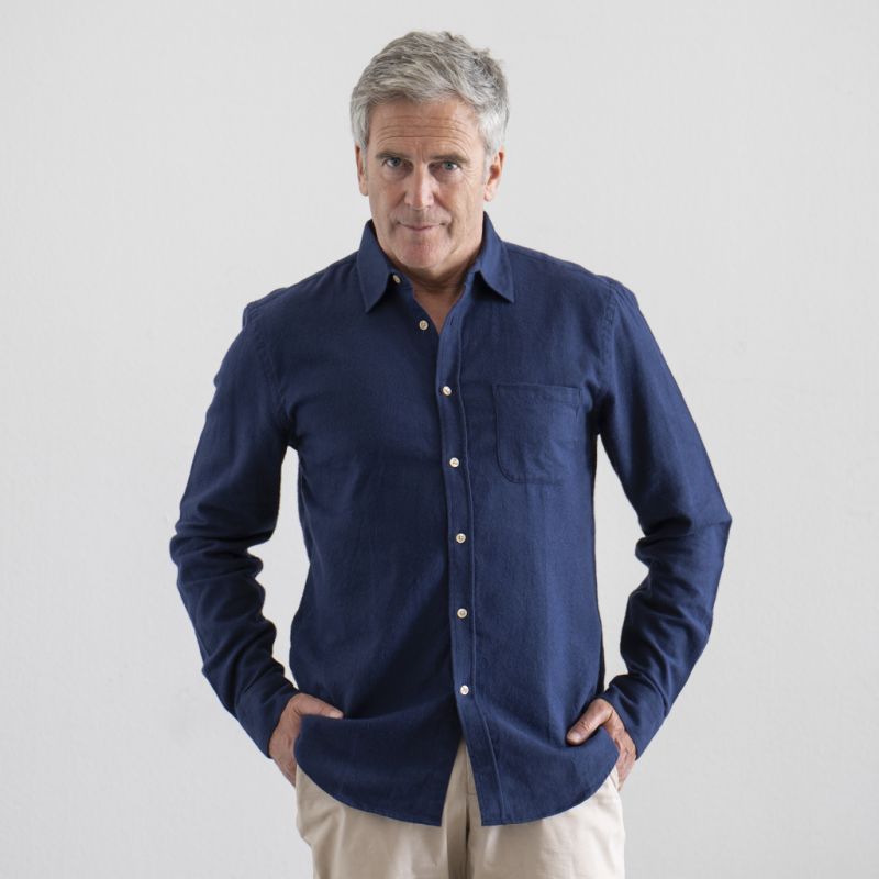 Portuguese Flanellhemd Navy - 2