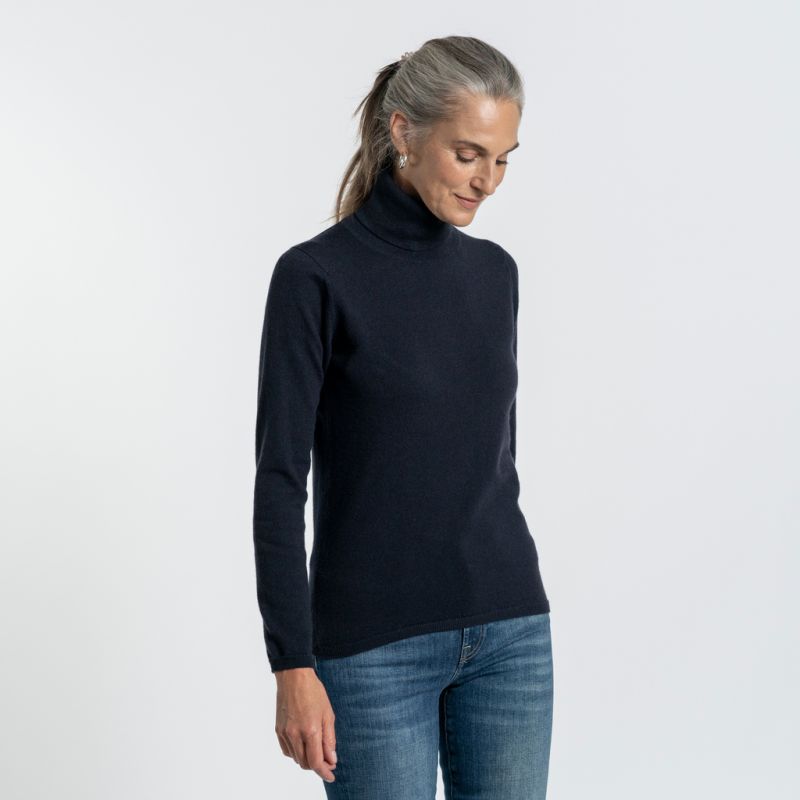 William Lockie X Torquato Rollkragen Kaschmir Navy L