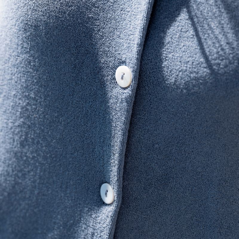Sunday in Bed X Torquato Kleid Rania Frottee Dusty Blue XL - 4