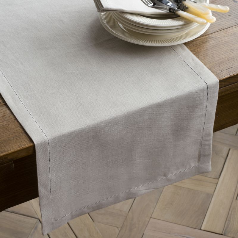 Busatti Tischläufer 40 x 140 cm Weiß