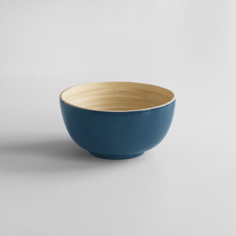 Bambus Salatschüssel M Blaugrau
