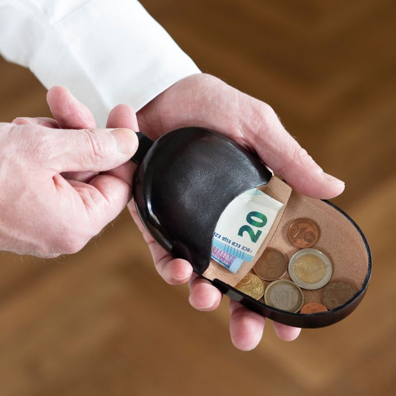 CAF Schüttelbörse Leder Braun - 4