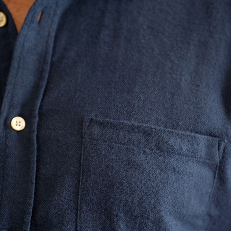 Portuguese Flanellhemd Navy - 4