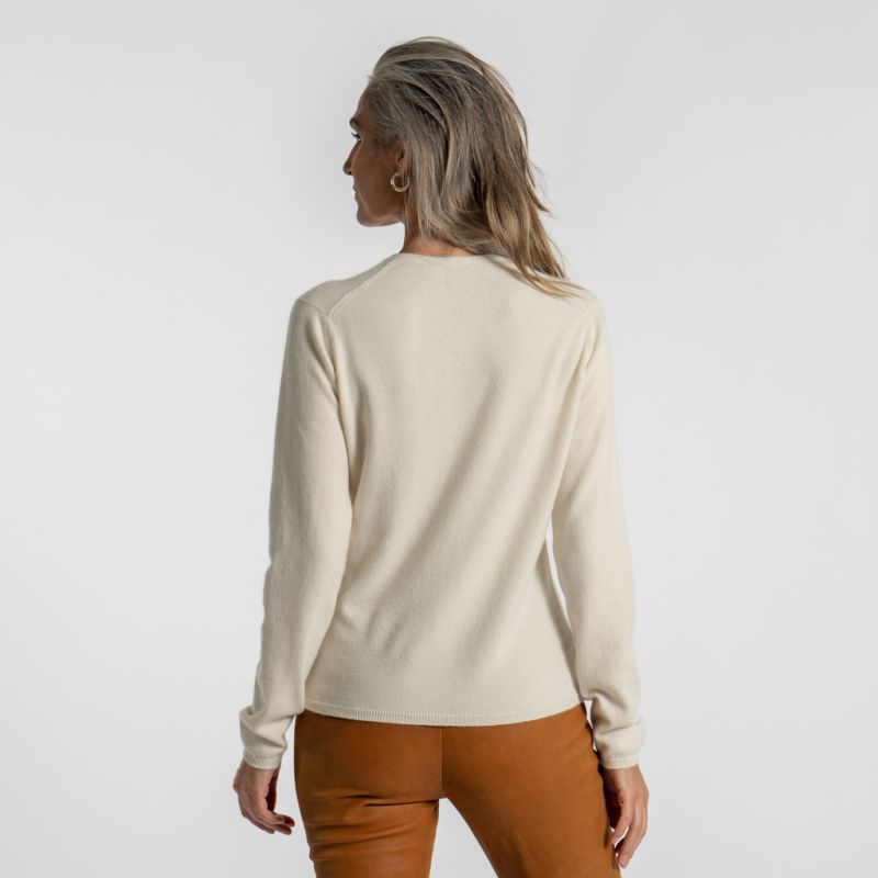 William Lockie X Torquato V-Ausschnitt Kaschmir White XL - 2