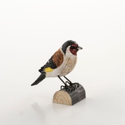 Handgeschnitzter Dekovogel Stieglitz