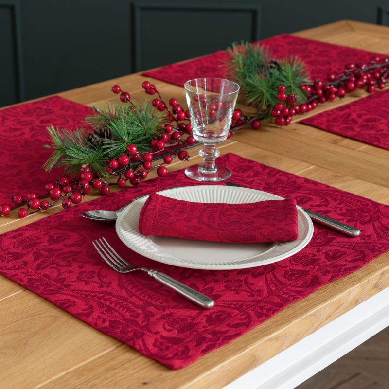 Donna di Coppe Tischset 40 x 50 cm Rosso - 2