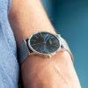 Ole Mathiesen Armbanduhr 1962 Classic 33 silber/blau - 3