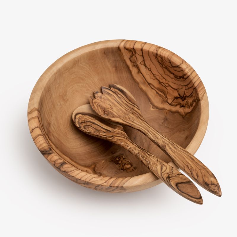 Salatschüssel Olivenholz 27 cm - 2