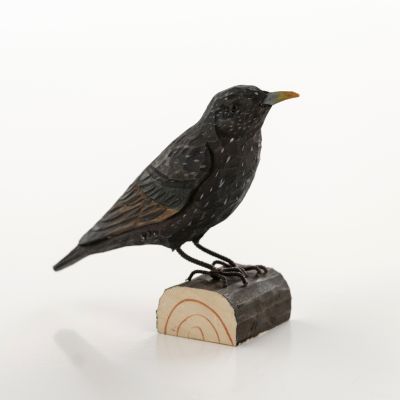 Handgeschnitzter Dekovogel Star