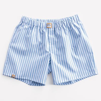 Lamb & Shadow Boxershorts Hellblau /Weiß gestreift Gr. XL