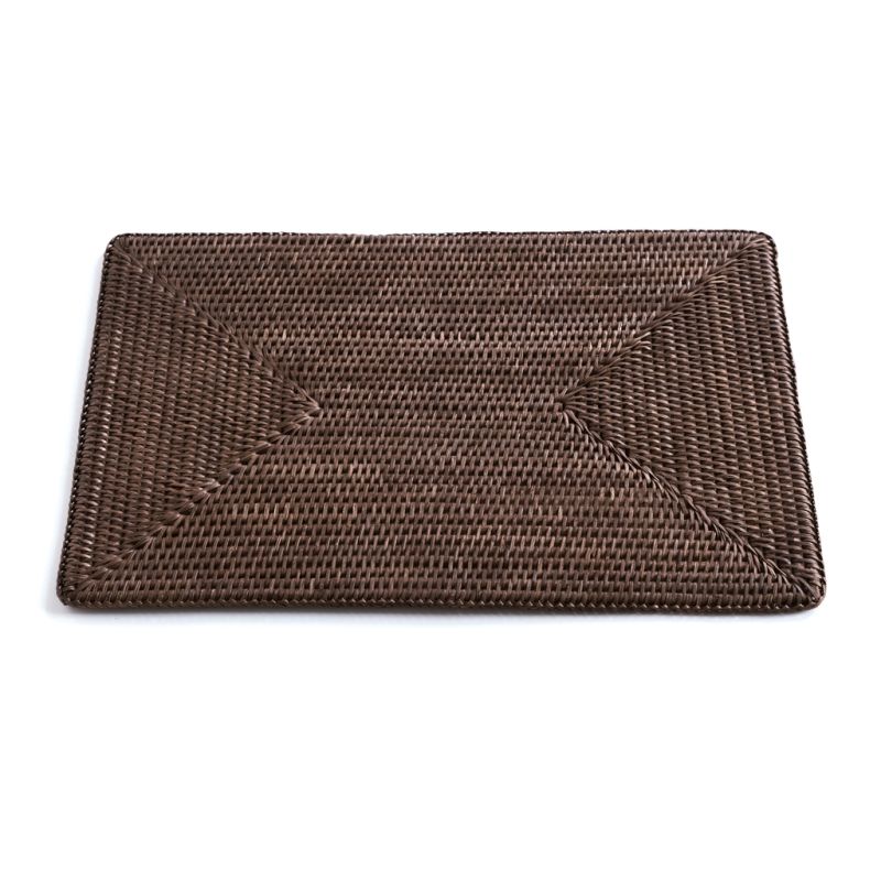 Tischset Rattan Dunkel