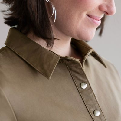 Depeche Lederbluse Nougat Gr.36 - 2