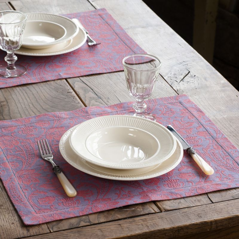Donna di Coppe Tischset 40 x 50 cm Lachs/Blau - 2
