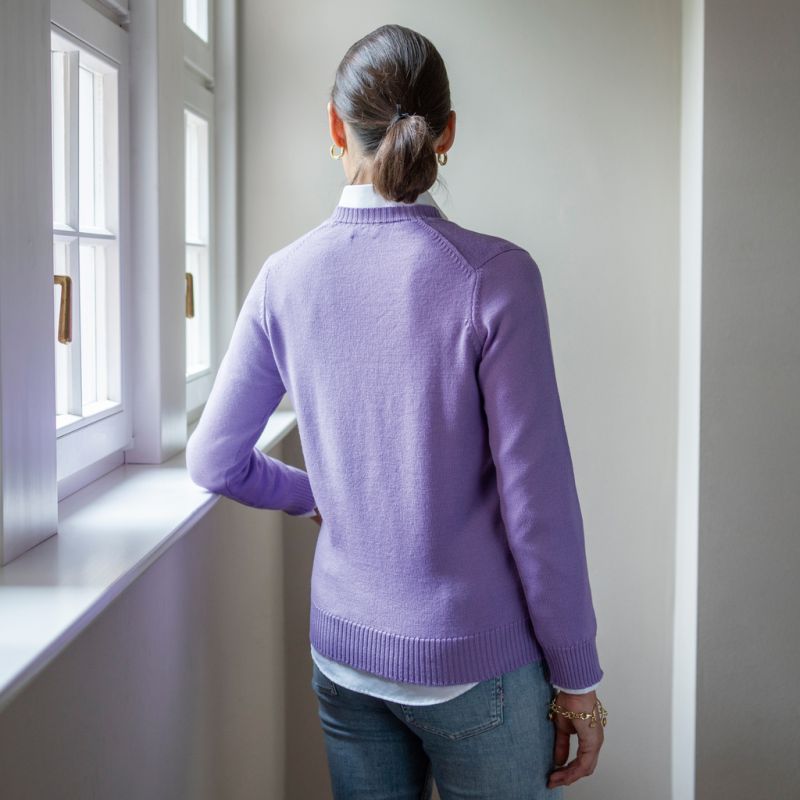 Merino-Pullover von William Lockie Lavender Gr. M - 4