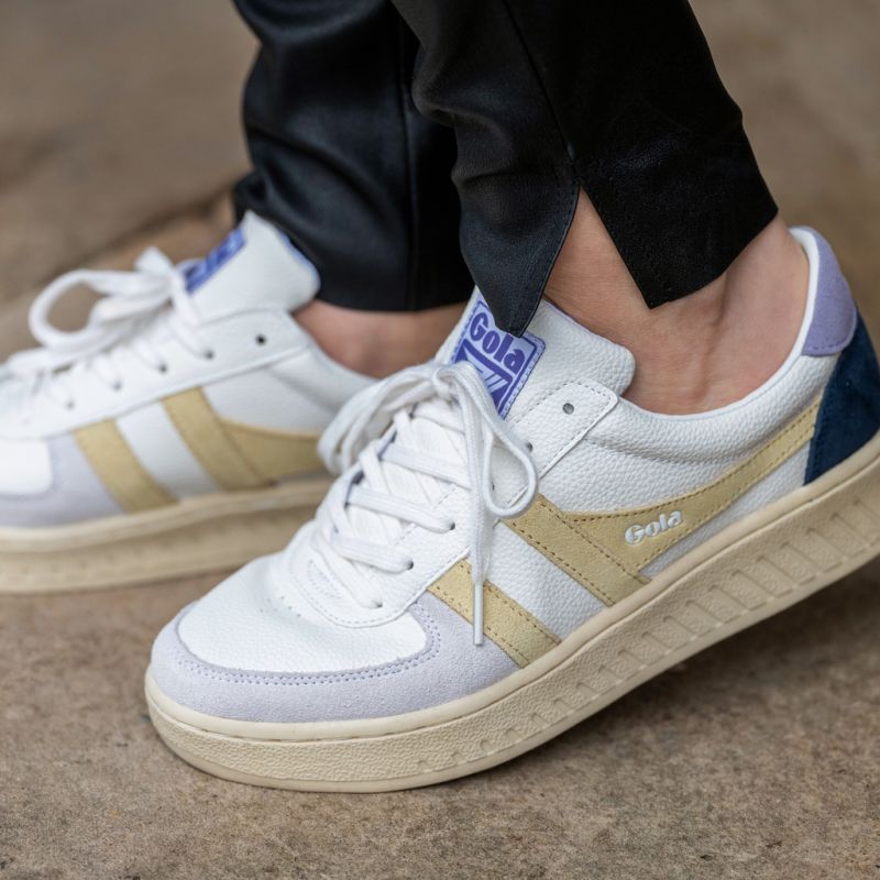Gola Grandslam Trident Damen White/Lemon/Lavender Gr. 38