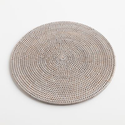 Tischset rund Rattan Hell