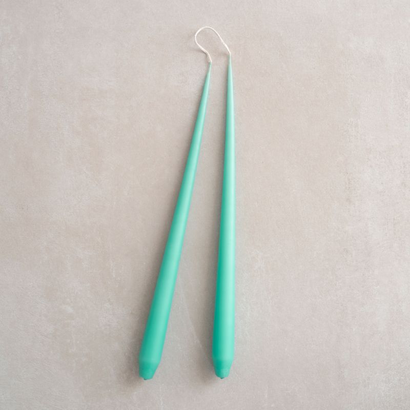 4 Ester & Erik Spitzkerzen Dark Turquoise Green